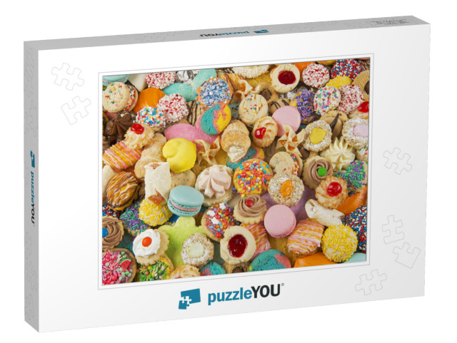 Assortment of Colorful Cookies Photo Collage Jigsaw Puzzle