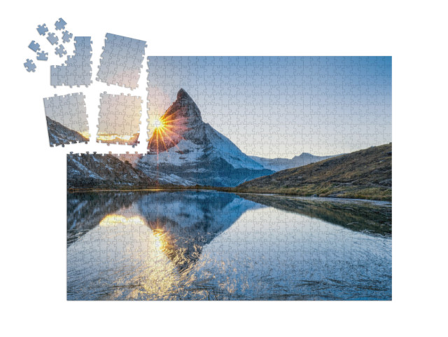 Riffelsee & Matterhorn Mountain in Swiss, Canton of Valai... | SMART SORTED® | Jigsaw Puzzle with 1000 pieces