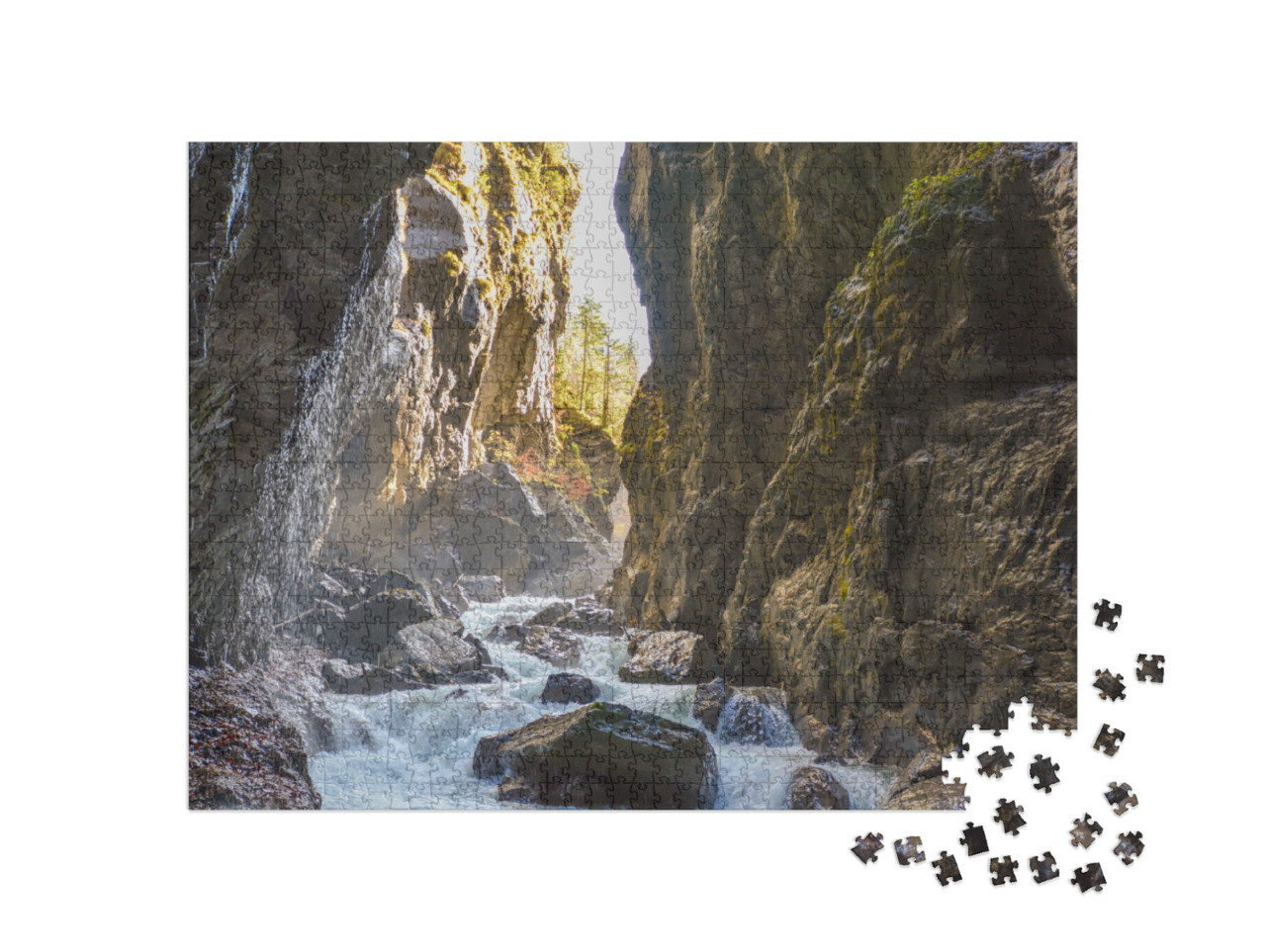 Partnachklamm in Garmisch-Partenkirchen, a Canyon in Germ... Jigsaw Puzzle with 1000 pieces