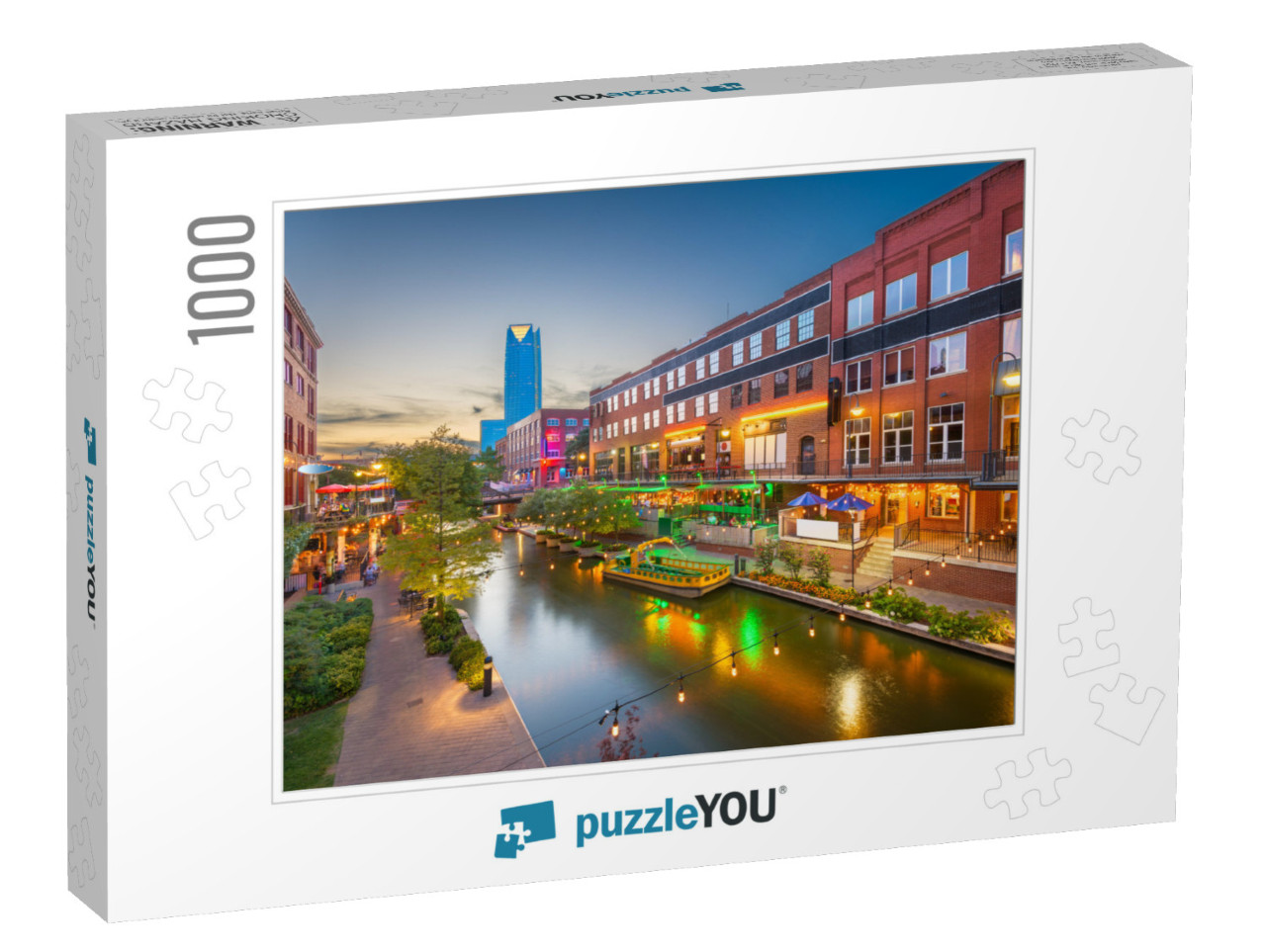 Oklahoma City, Oklahoma, USA Cityscape in Bricktown At Dus... Jigsaw Puzzle with 1000 pieces