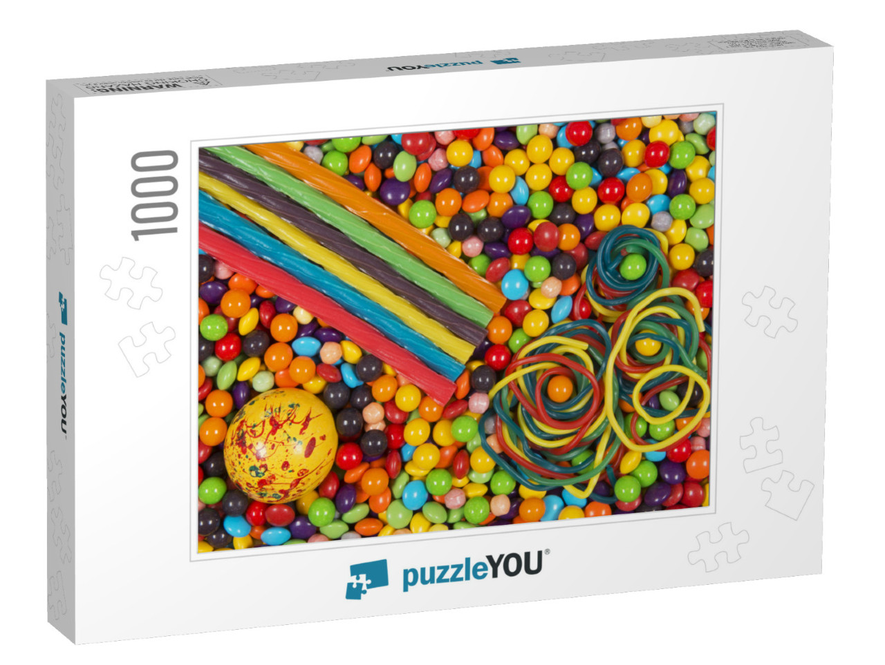 Colorful Candy Mixture Photo Collage Jigsaw Puzzle with 1000 pieces