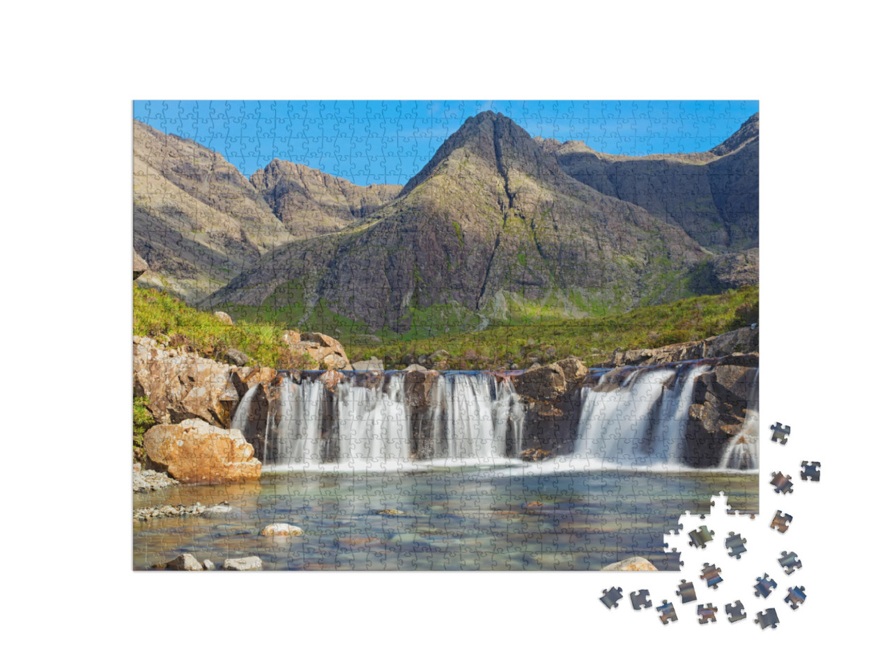 The Beautiful Fairy Pools on the Isle of Skye, Scotland... Jigsaw Puzzle with 1000 pieces