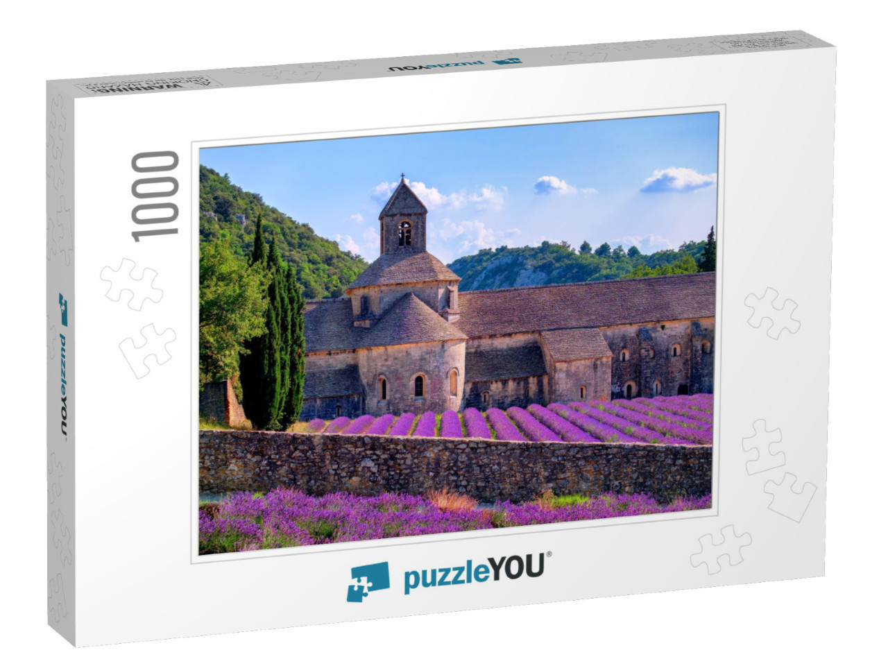 Blooming Purple Lavender Fields At Senanque Monastery, Pr... Jigsaw Puzzle with 1000 pieces