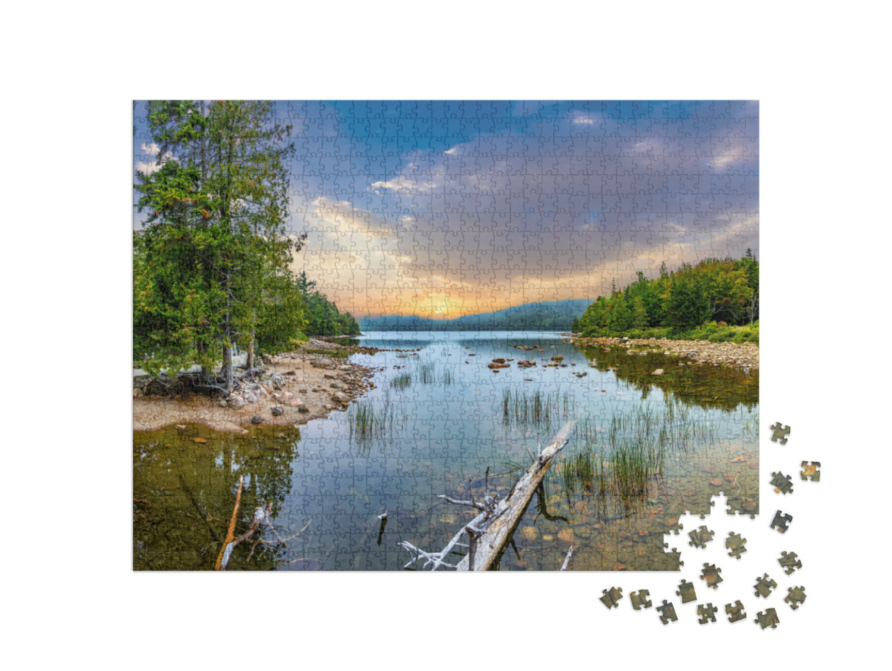 Scenic Lake Jordan in Arcadia National Park, Bar Harbor... Jigsaw Puzzle with 1000 pieces