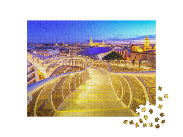 From the Top of the Space Metropol Parasol Setas De Sevil... Jigsaw Puzzle with 1000 pieces