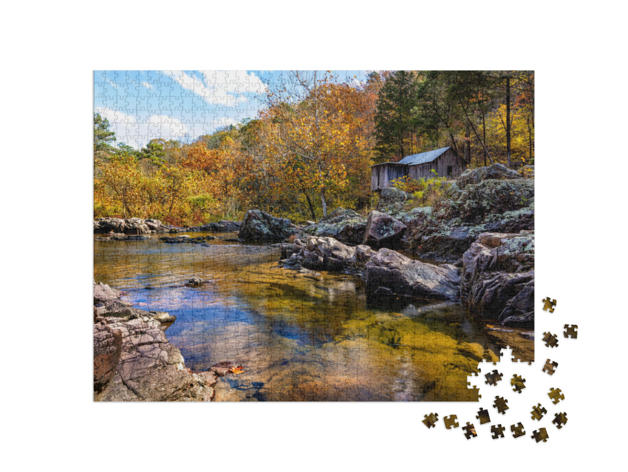 Abandoned Saw Mill in the Mark Twain National Forest of M... Jigsaw Puzzle with 1000 pieces