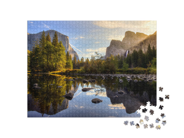 Sunrise on Yosemite Valley, Yosemite National Park, Calif... Jigsaw Puzzle with 1000 pieces