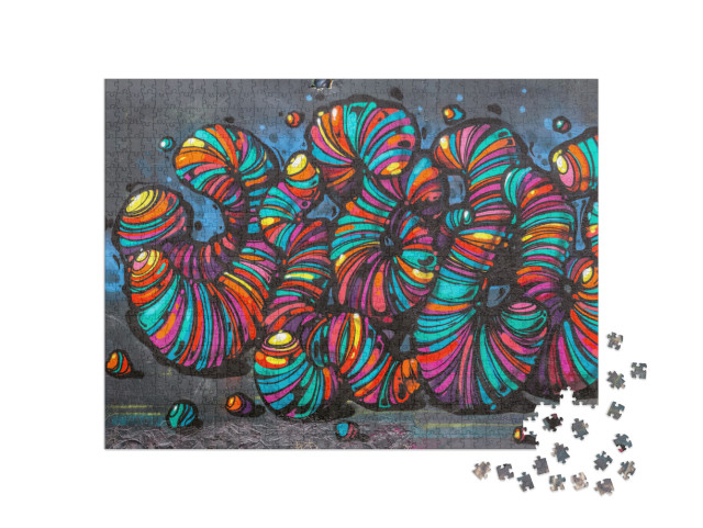 Beautiful Street Art Graffiti. Abstract Creative Drawing... Jigsaw Puzzle with 1000 pieces