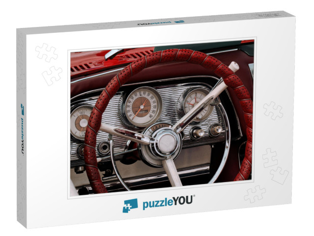 Part of the Interior of an Antique Sports Luxury Car with... Jigsaw Puzzle