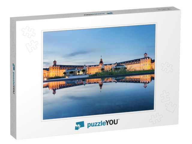 Karlsruhe Castle Reflected in Water in Summer Evening... Jigsaw Puzzle