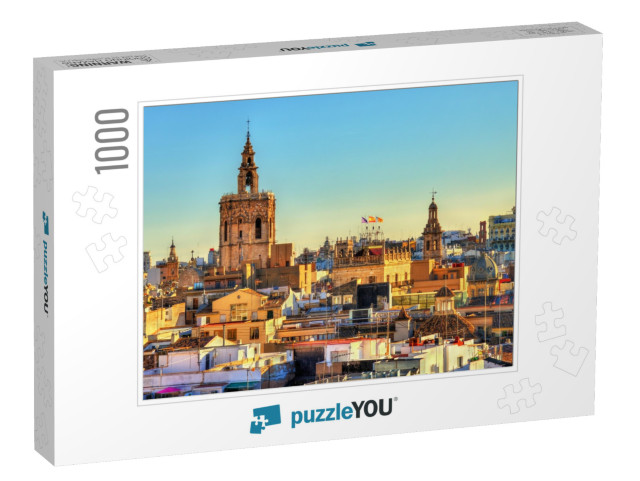 Aerial View of the Old Town in Valencia from the Serranos... Jigsaw Puzzle with 1000 pieces