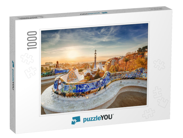 View of Barcelona from the Park At Sunrise... Jigsaw Puzzle with 1000 pieces