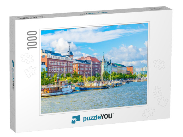 View of a Marina in the Kruununhaka District of Helsinki... Jigsaw Puzzle with 1000 pieces