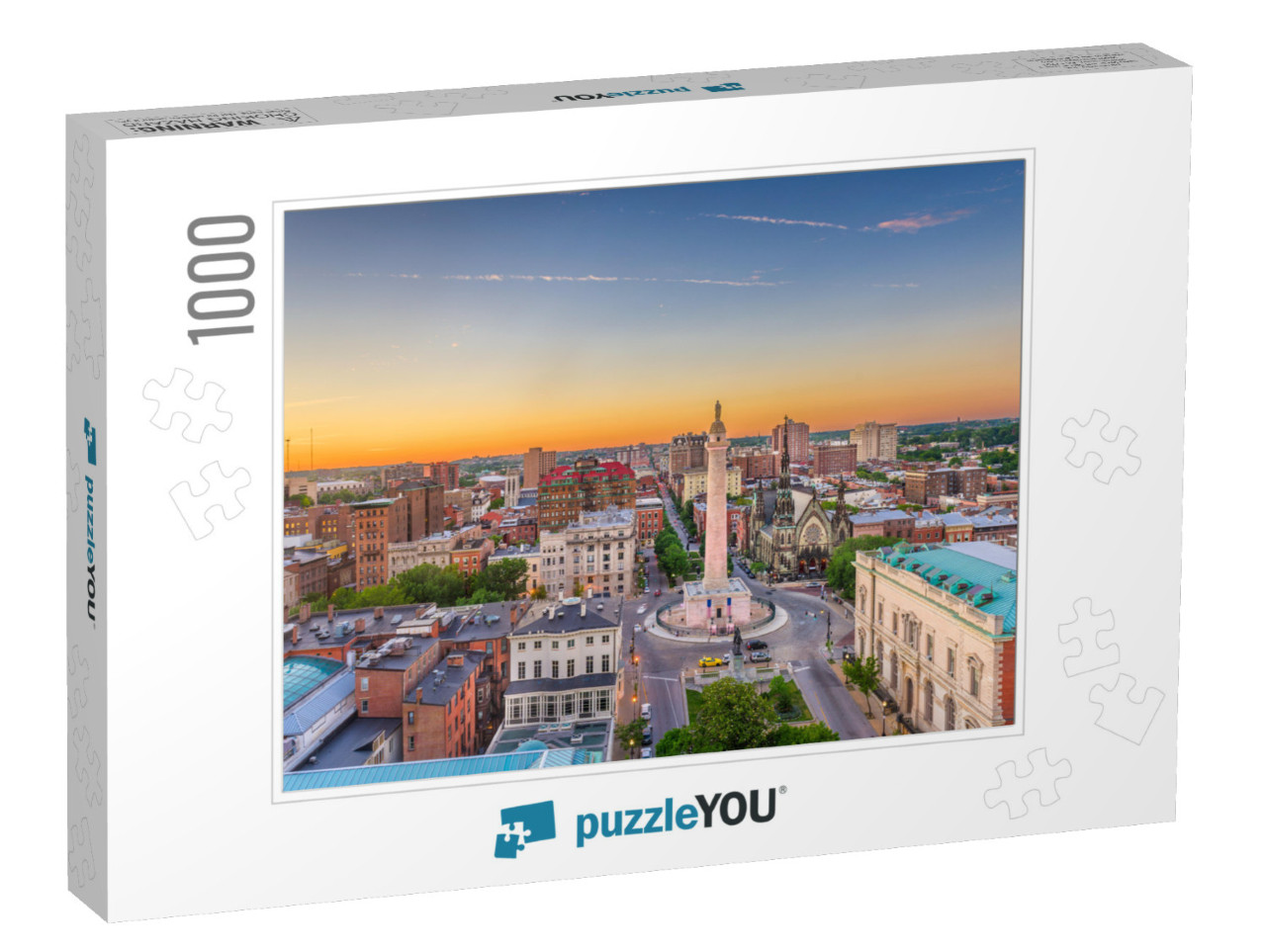 Baltimore, Maryland, USA Cityscape At Mt. Vernon & the Was... Jigsaw Puzzle with 1000 pieces