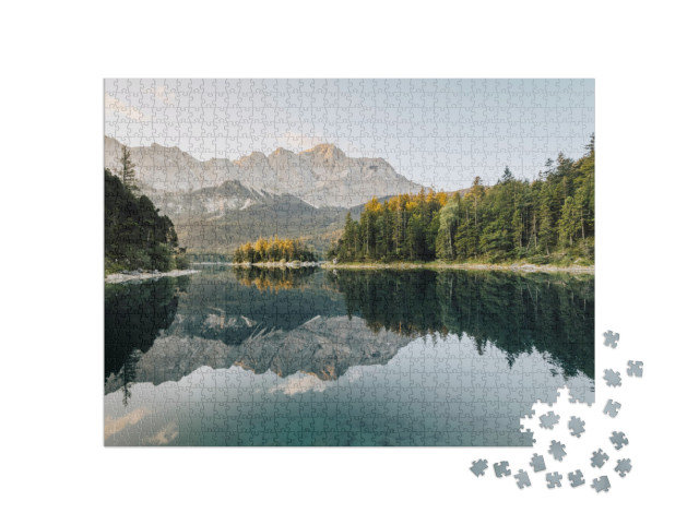 Eibsee Lake Near Grainau, Bayern, Germany... Jigsaw Puzzle with 1000 pieces