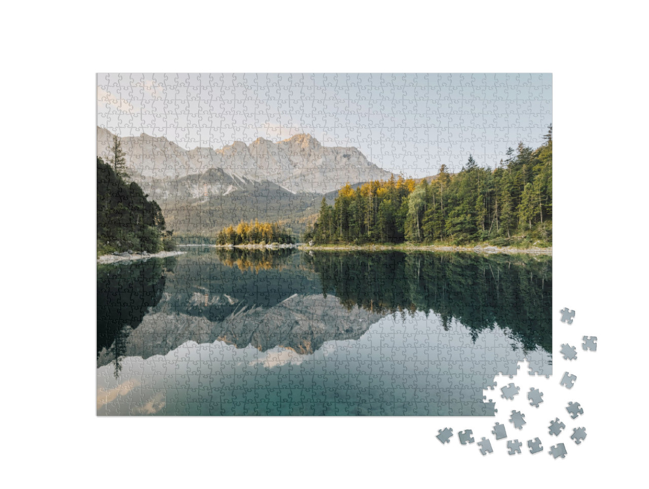 Eibsee Lake Near Grainau, Bayern, Germany... Jigsaw Puzzle with 1000 pieces