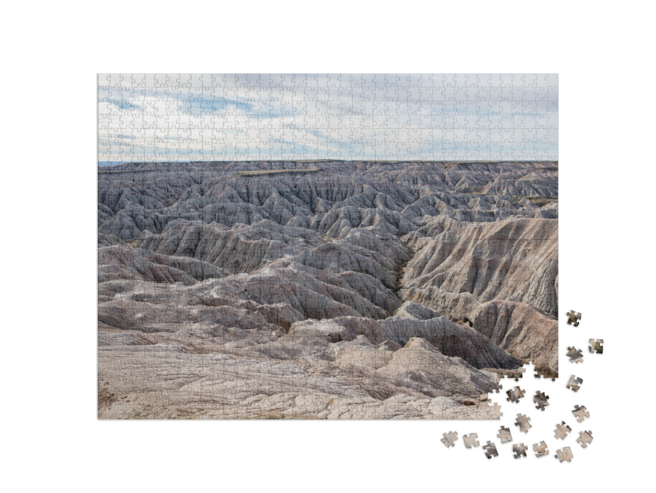 Badlands National Park on a Sunny Day in the State of Sou... Jigsaw Puzzle with 1000 pieces