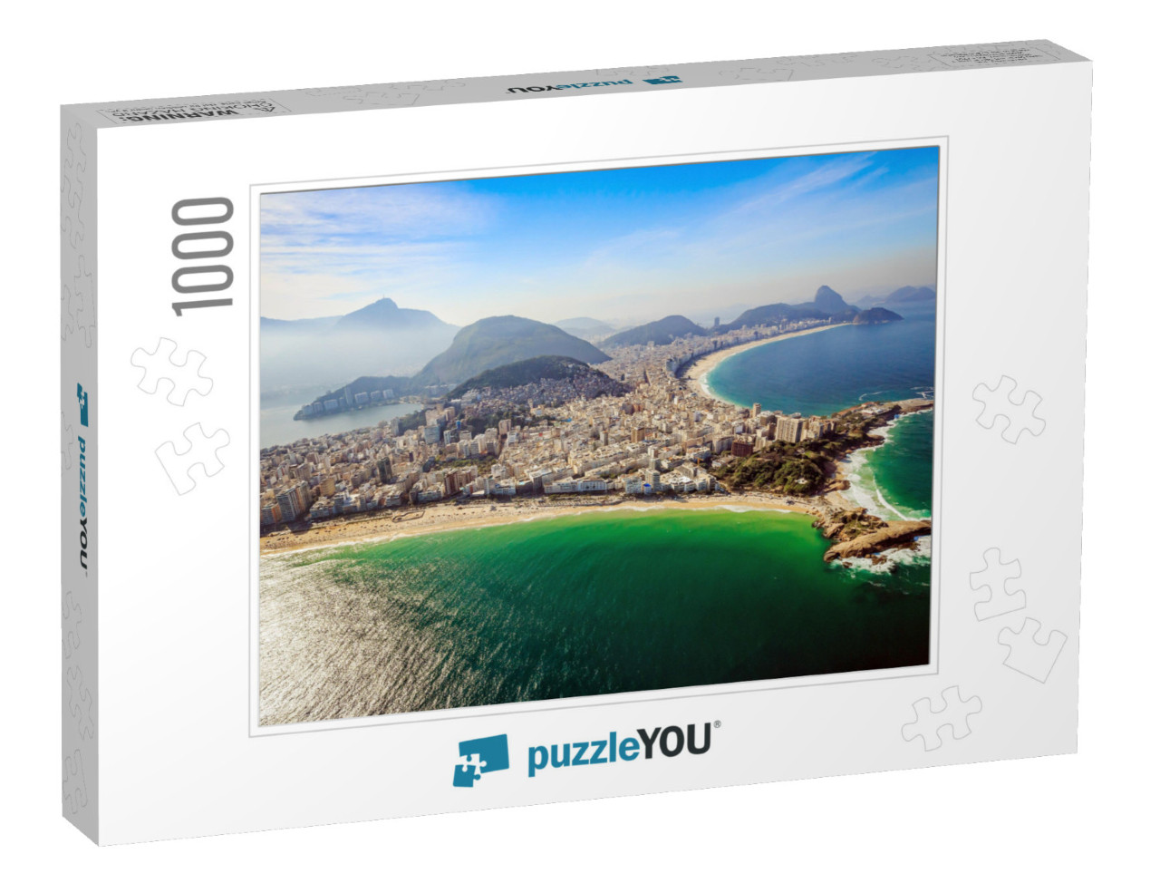 Aerial View of Famous Copacabana Beach & Ipanema Beach in... Jigsaw Puzzle with 1000 pieces