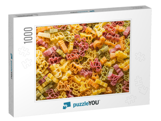 Baby Uncooked Pasta as Background. Background from Multi-... Jigsaw Puzzle with 1000 pieces