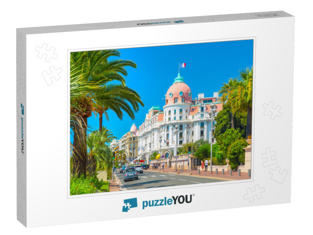 Promenade Des Anglais in Nice Nizza, France... Jigsaw Puzzle