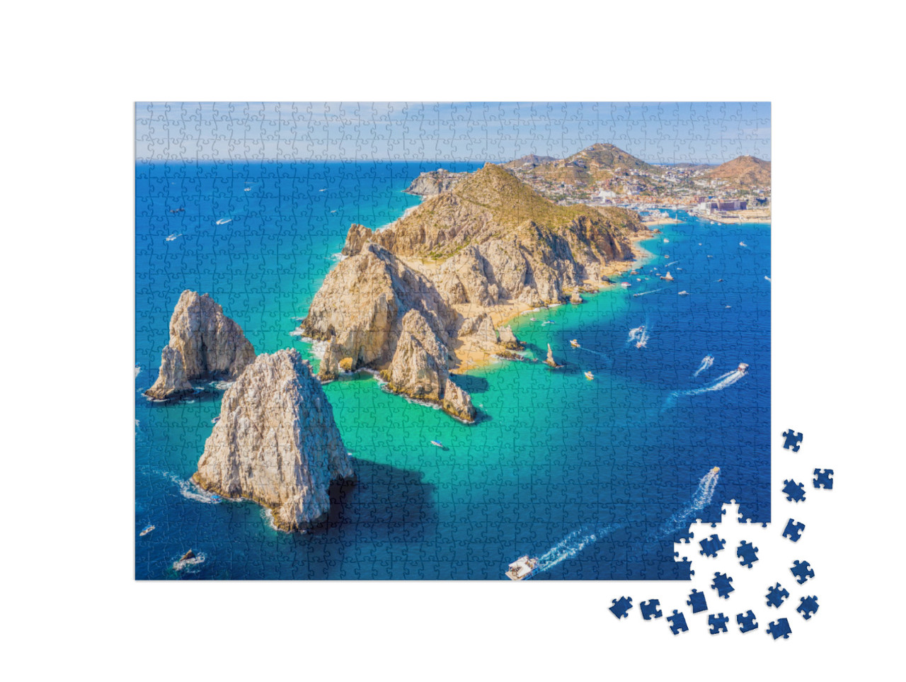 Aerial View of Lands End & the Arch of Cabo San Lucas, Ba... Jigsaw Puzzle with 1000 pieces