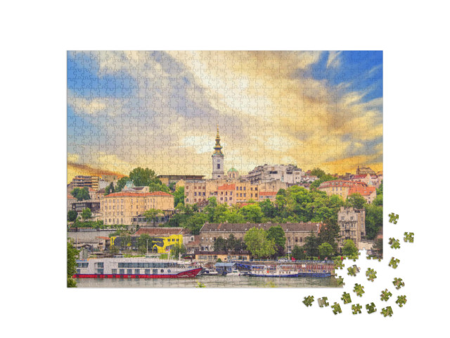 Beautiful View of the Historic Center of Belgrade on the... Jigsaw Puzzle with 1000 pieces