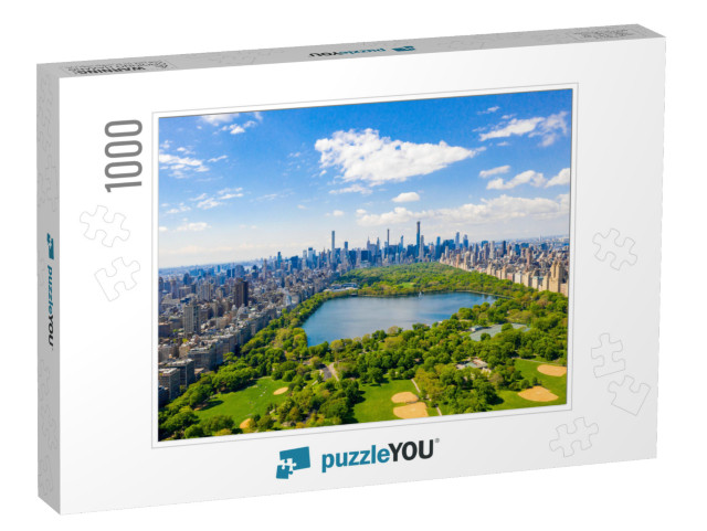 Aerial View of the Central Park in New York with Golf Fie... Jigsaw Puzzle with 1000 pieces