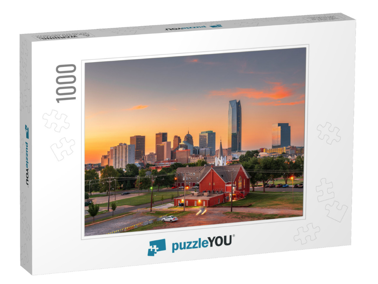 Oklahoma City, Oklahoma, USA Downtown Skyline At Twilight... Jigsaw Puzzle with 1000 pieces