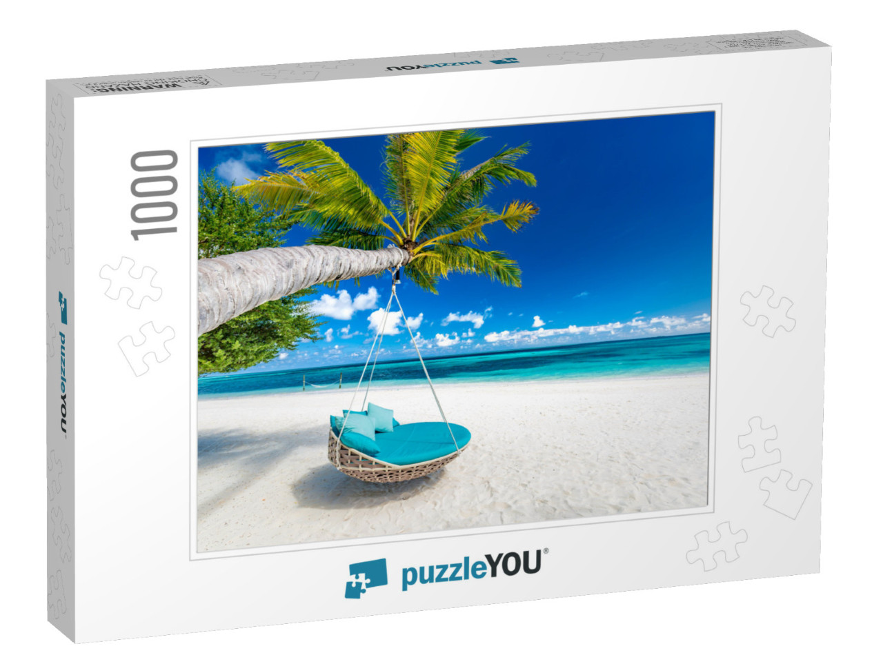 Tropical Beach Background as Summer Landscape with Beach... Jigsaw Puzzle with 1000 pieces