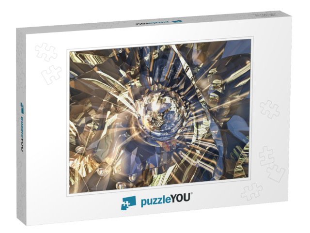 Broken Glass, Graphic Design, Rendering, Fractal, Effect... Jigsaw Puzzle