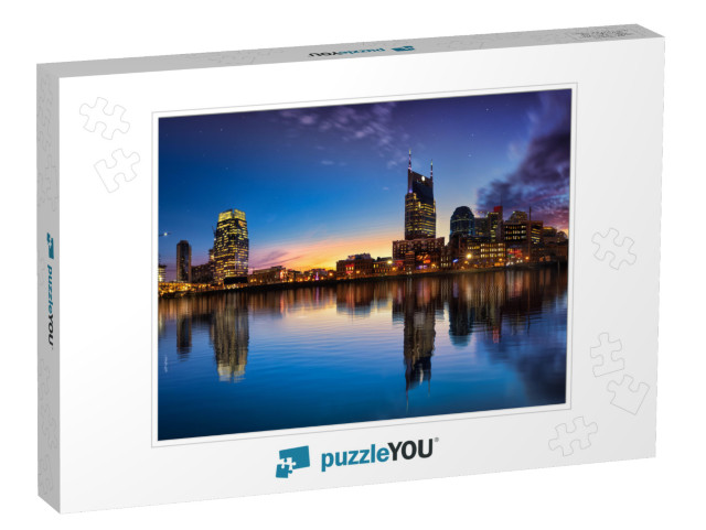 Nashville Skyline Blue Hour... Jigsaw Puzzle