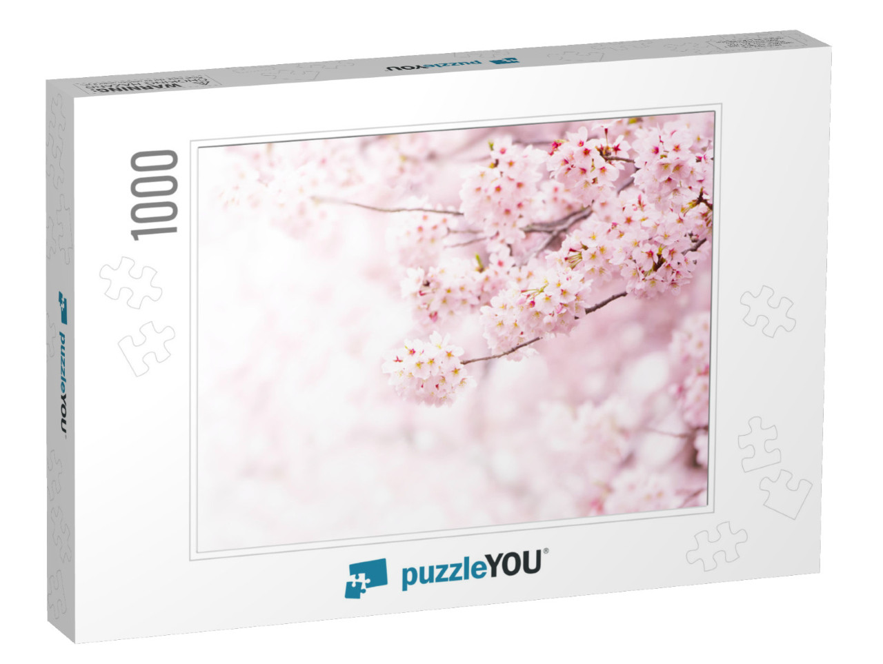 Cherry Blossom in Full Bloom. Cherry Flowers in Small Clu... Jigsaw Puzzle with 1000 pieces