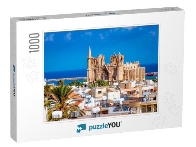 Lala Mustafa Pasha Mosque & Famagusta Town. Famagusta, Cy... Jigsaw Puzzle with 1000 pieces