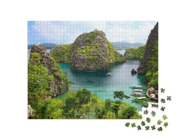 Landscape of Coron, Busuanga Island, Palawan Province, Ph... Jigsaw Puzzle with 1000 pieces