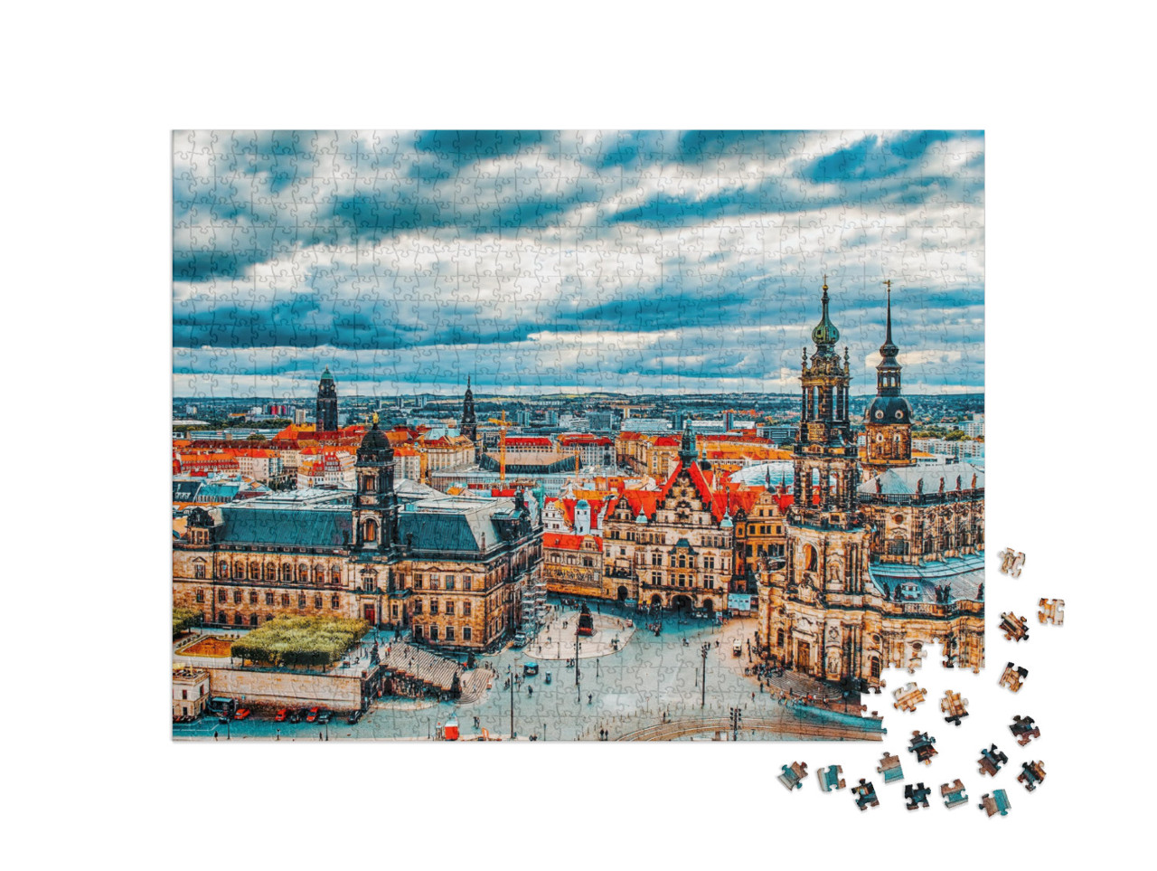 Historical Center of the Dresden Old Town. Dresden Has a... Jigsaw Puzzle with 1000 pieces