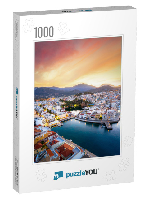 The Lake Voulismeni in Agios Nikolaos, a Picturesque Coas... Jigsaw Puzzle with 1000 pieces