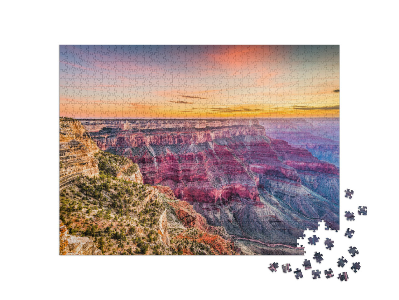 Grand Canyon, Arizona, USA At Dawn from the South Rim... Jigsaw Puzzle with 1000 pieces