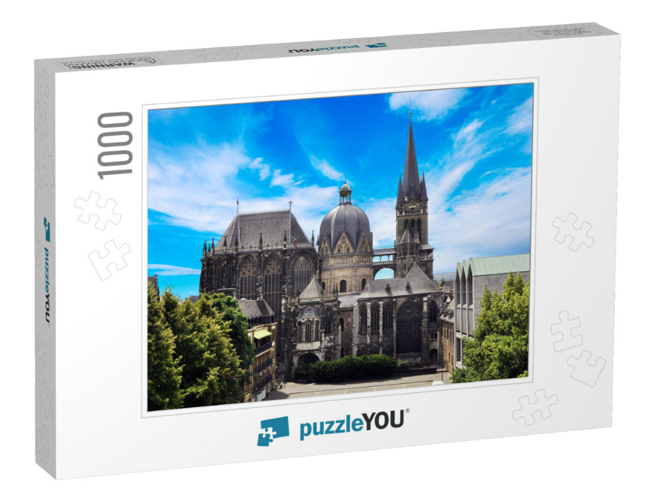 Cathedral Aachener Dom in Aachen, Germany on a Sunny Day... Jigsaw Puzzle with 1000 pieces