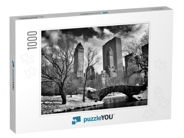 New York City - Central Park in Winter -Gapstow Bridge... Jigsaw Puzzle with 1000 pieces