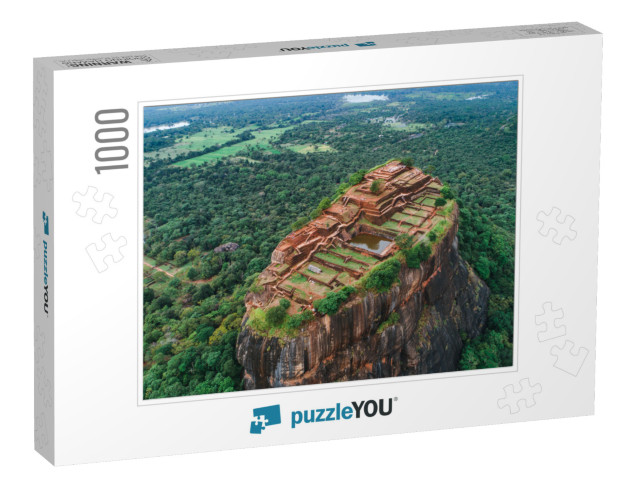 Sigiriya Lions Rock of Fortress in the Middle of the Fore... Jigsaw Puzzle with 1000 pieces