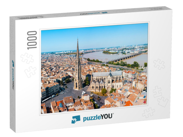 Bordeaux Aerial Panoramic View. Bordeaux is a Port City o... Jigsaw Puzzle with 1000 pieces