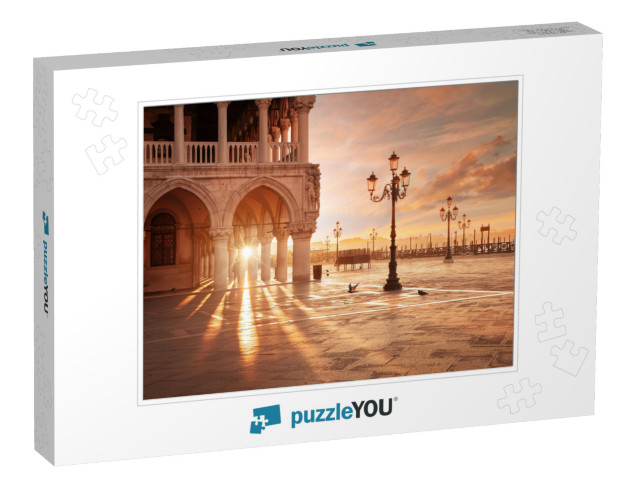 San Marco in Venice, Italy At a Dramatic Sunrise... Jigsaw Puzzle