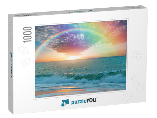 Beautiful Landscape with Turquoise Sea with Double Sided... Jigsaw Puzzle with 1000 pieces