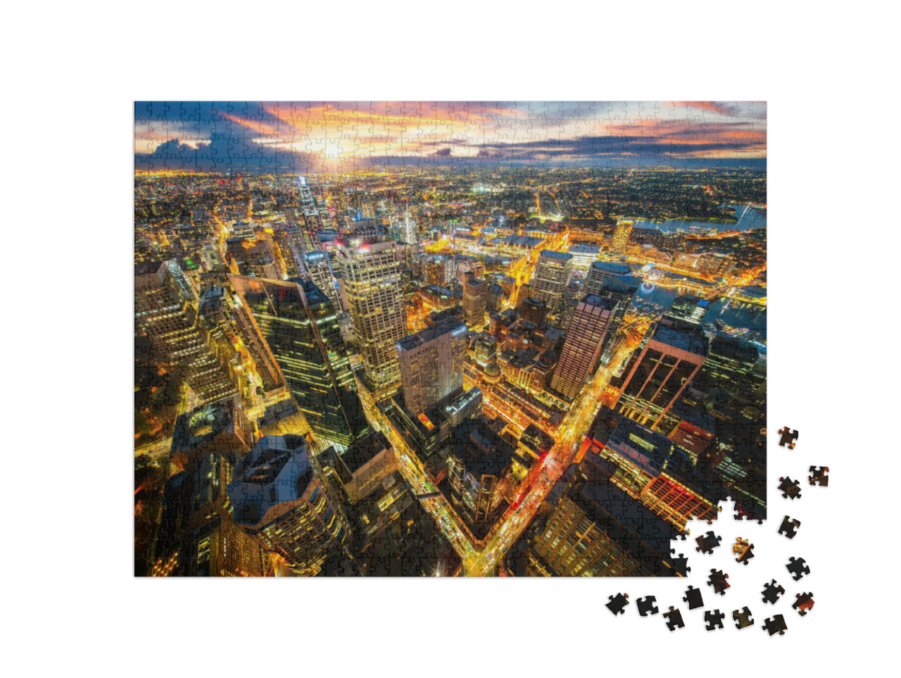 Cityscape of Sydney City from the Roof Top of Tower with... Jigsaw Puzzle with 1000 pieces