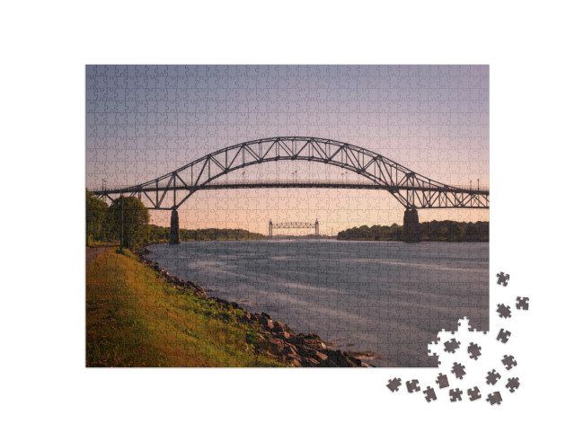 Bourne Bridge Over the Cape Cod Canal... Jigsaw Puzzle with 1000 pieces