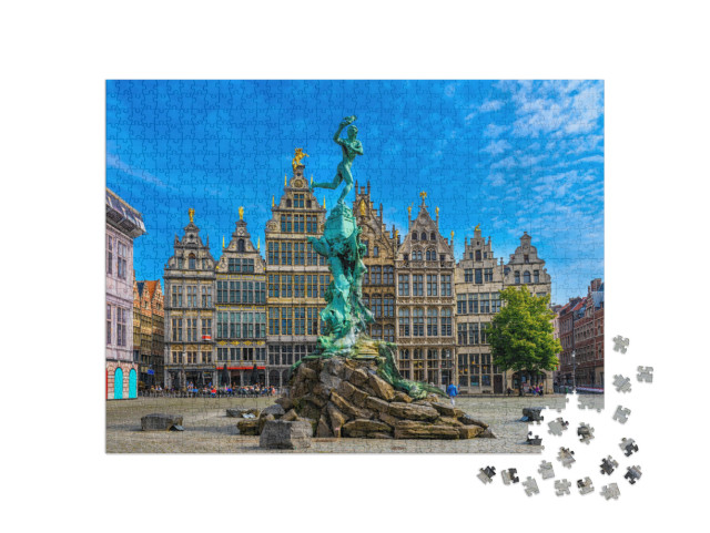 The Grote Markt Great Market Square of Antwerpen Antwerp... Jigsaw Puzzle with 1000 pieces