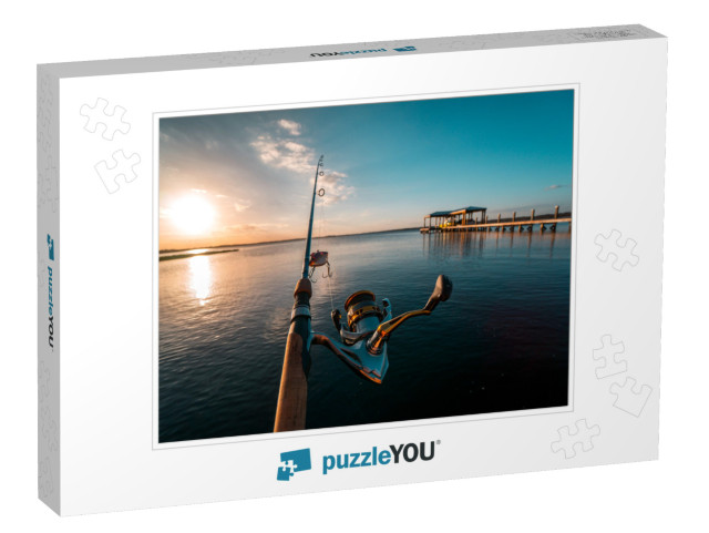 Fishing After a Long Day At Sunset on the Beautiful Lake... Jigsaw Puzzle