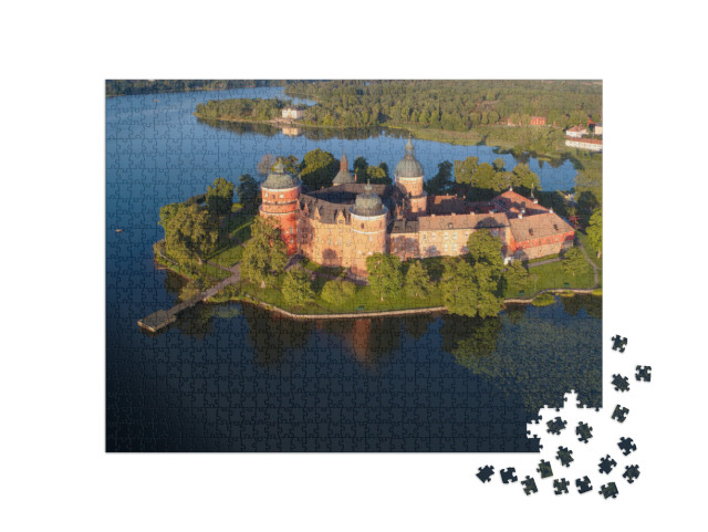 Aerial View of the 16th Century Gripsholm Castle & Lake M... Jigsaw Puzzle with 1000 pieces