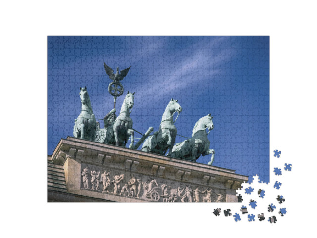 Quadriga on Top of the Brandenburger Tor Brandenburg Gate... Jigsaw Puzzle with 1000 pieces