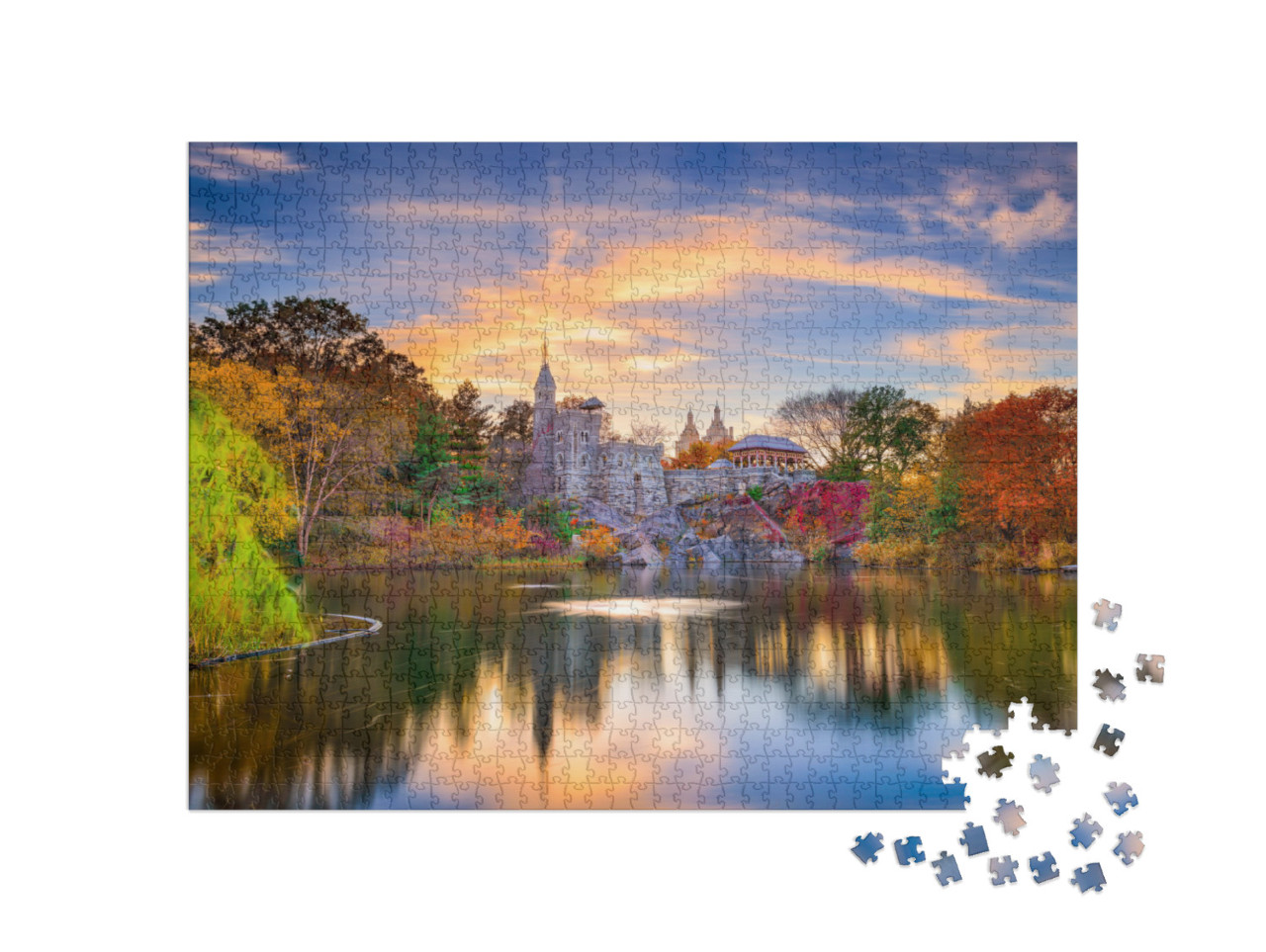 Central Park, New York City At Belvedere Castle During an... Jigsaw Puzzle with 1000 pieces